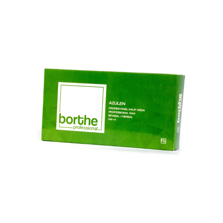 Borthe Professional Hot Film Hot Removal Wax Block  Medium 500ml Azulen Green