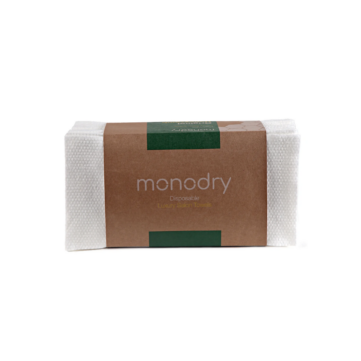 MonoDry Disposable (Biodegradable) Honeycomb Luxury Hair Towel Ultra Absorbent 40x80 cm (Pack of 50)
